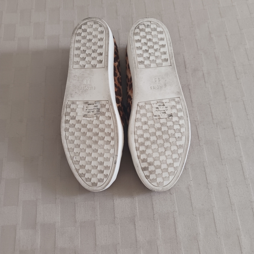 Birdies The Swift Leopard Print Calf Hair Slip On Sneakers - Picture 10 of 14